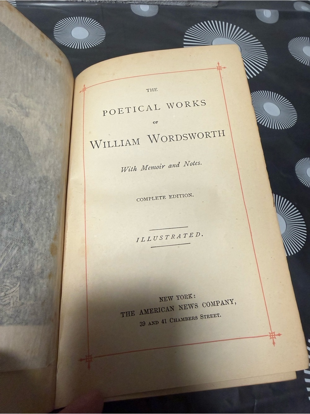 The Poetical Works of William Wordsworth Hardcover Gilded Edges Cica 1885 - Picture 7 of 8
